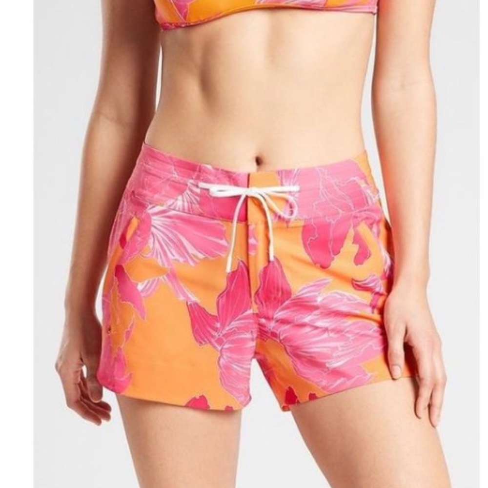 Athleta Tropical Print Hudson Board Short 3” NWOT